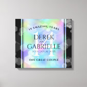 Elegant 14. Opal Hochzeitstag Leinwanddruck (Vorderseite)