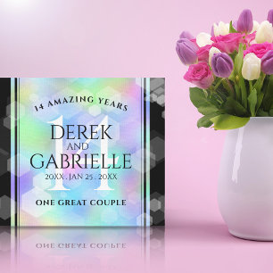 Elegant 14. Opal Hochzeitstag Leinwanddruck