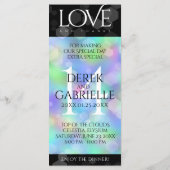 Elegant 14. Opal Hochzeitstag Menükarte (Rückseite)