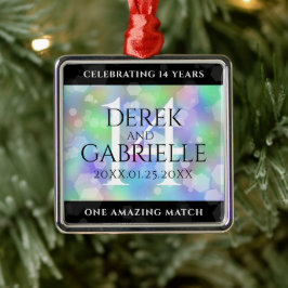 Elegant 14. Opal Hochzeitstag Ornament Aus Metall