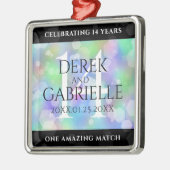 Elegant 14. Opal Hochzeitstag Ornament Aus Metall (Links)