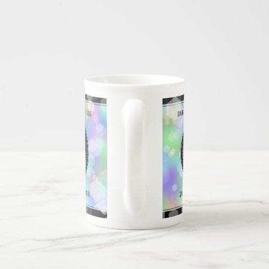 Elegant 14. Opal Hochzeitstag Porzellantasse (Rückseite)