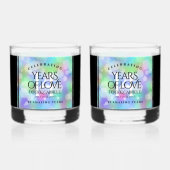 Elegant 14. Opal Hochzeitstag Whiskyglas (Rückseite)