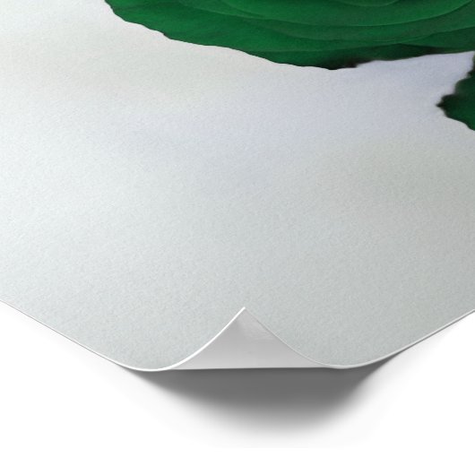 Elegant 14 Table Emerald Green Rose Seating Chart Poster (Ecke)