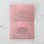 Elegant 15. 26. 36. Rose Hochzeit Jahrestag Dankeskarte (Innenseite)