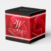 Elegant 15. 26. 36. Rose Hochzeit Jahrestag Geschenkschachtel (Rückseite)