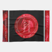 Elegant 15. 26. 36. Rose Hochzeit Jahrestag Geschirrtuch (Horizontal)