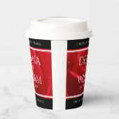 Elegant 15. 26. 36. Rose Hochzeit Jahrestag Pappbecher (Links)