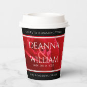 Elegant 15. 26. 36. Rose Hochzeit Jahrestag Pappbecher (Rückseite)