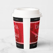 Elegant 15. 26. 36. Rose Hochzeit Jahrestag Pappbecher (Rechts)