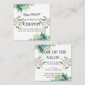 Elegant 15% Rabatt auf die Succulent Floral Coupon (Vorne/Hinten)