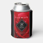 Elegant 15. Rose Hochzeitstag Dosenkühler (Kanne Rückseite)