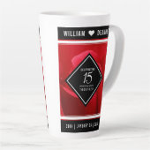 Elegant 15. Rose Hochzeitstag Milchtasse (Rechte Ecke)