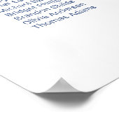 Elegant 15 Table Blue Floral Wedding Chart Poster (Ecke)