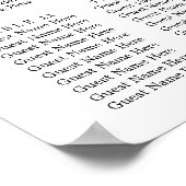 Elegant 15 Tische Lila Hochzeitssitze Poster (Ecke)