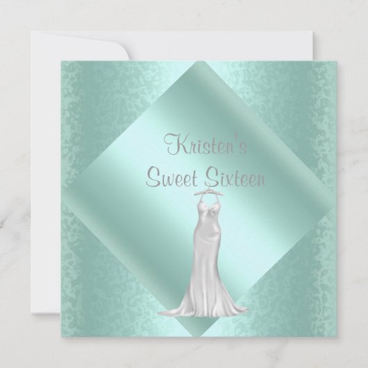 ELEGANT 16 . GEBURTSTAG INVITATION VON MUMSBUBSNGR EINLADUNG (Vorderseite)