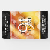 Elegant 16. Hochzeitstag des Goldenen Topaz Banner (Horizontal)