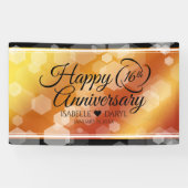 Elegant 16. Hochzeitstag des Goldenen Topaz Banner (Horizontal)