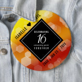 Elegant 16. Hochzeitstag des Goldenen Topaz Button (Beispiel)