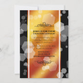 Elegant 16. Hochzeitstag des Goldenen Topaz Einladung (Rückseite)