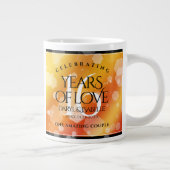 Elegant 16. Hochzeitstag des Goldenen Topaz Jumbo-Tasse (Rechts)