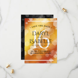 Elegant 16. Hochzeitstag des Goldenen Topaz Save The Date