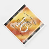 Elegant 16. Hochzeitstag des Goldenen Topaz Serviette (Ecke)