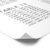 Elegant 16 Tabelle Hochzeitssatteldiagramm Poster (Ecke)