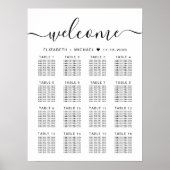 Elegant 16 Tabelle Hochzeitssatteldiagramm Poster (Vorne)