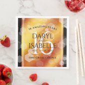 Elegant 16th Golden Topaz Wedding Anniversary Serviette (Beispiel)