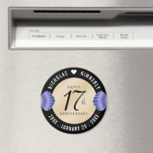 Elegant 17. Muscheln Beach Sand Hochzeit Jubiläum Magnet (In Situ (Geschirrspüler))