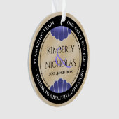 Elegant 17th Shells Beach Sand Wedding Anniversary Ornament (Vorderseite)