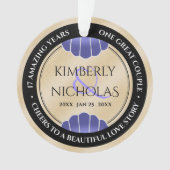 Elegant 17th Shells Beach Sand Wedding Anniversary Ornament (Vorderseite)