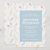 Elegant 18. Geburtstag Einladungen Floral Boho Chi (Vorne/Hinten)