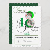 Elegant 18. Geburtstagsfeier Einladung (Vorne/Hinten)