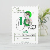 Elegant 18. Geburtstagsfeier Einladung (Stehend Vorderseite)