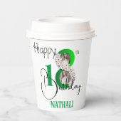 Elegant 18. Geburtstagsfeier Pappbecher (Rückseite)