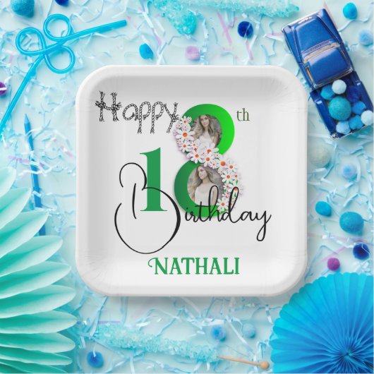 Elegant 18. Geburtstagsfeier Pappteller (Party)