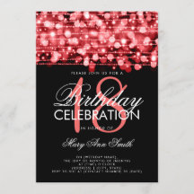 Elegant 18. Geburtstagsparty Glitzern Red