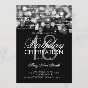 Elegant 18. Geburtstagsparty Glitzern Silver Einladung