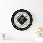 Elegant 18th Porcelain Wedding Anniversary Große Wanduhr (Zuhause)