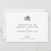 Elegant 1 Foto WINTER GREETINGS Weihnachten (Rückseite)