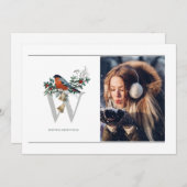 Elegant 1 Foto WINTER GREETINGS Weihnachten (Vorne/Hinten)