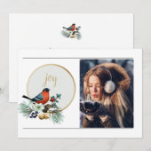 Elegant 1 Foto Winter Robin, JOY Christmas (Vorne/Hinten)