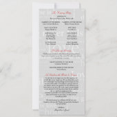 Elegant 1 Korinther 13 Hochzeitsprogramm Einladung (Rückseite)