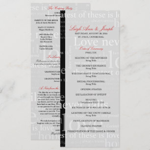 Elegant 1 Korinthians 13 Hochzeitsprogramm Einladung