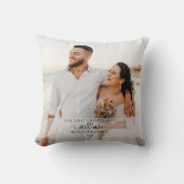 Elegant 1. Weihnachten Verheiratet als Mr. und Mrs Kissen (Vorderseite)