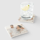 Elegant 1. Weihnachten Verheiratet als Mr. und Mrs Steinuntersetzer (Seitenansicht)