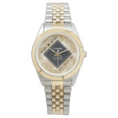 Elegant 1st Paper Wedding Anniversary Celebration Armbanduhr (Vorderseite)