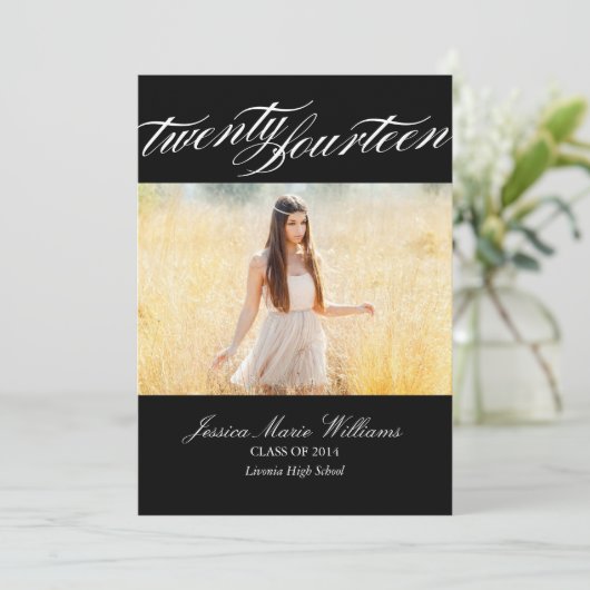 Elegant 2014 Graduation Einladungen (Stehend Vorderseite)